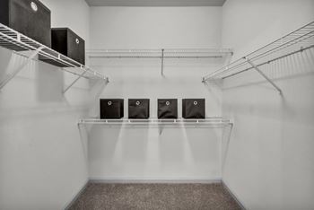 Spacious walk-in closets *